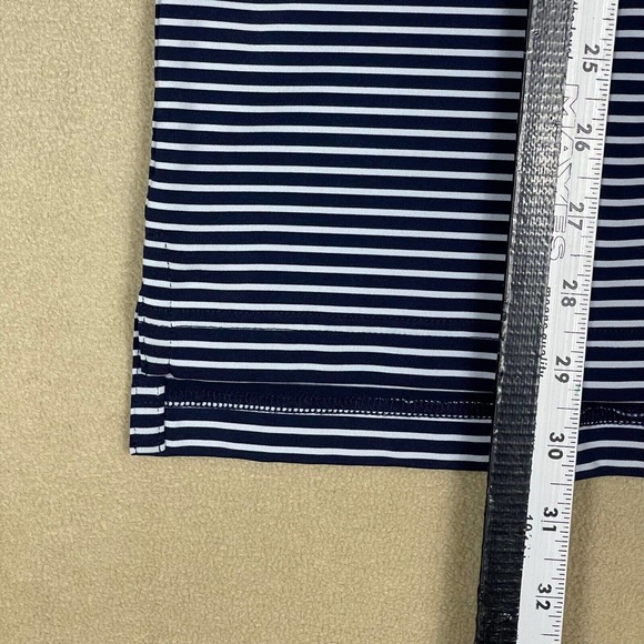 Straight Down‎ Golf Polo Shirt Mens M Blue Striped Embroidered Logo On Chest - Picture 6 of 12